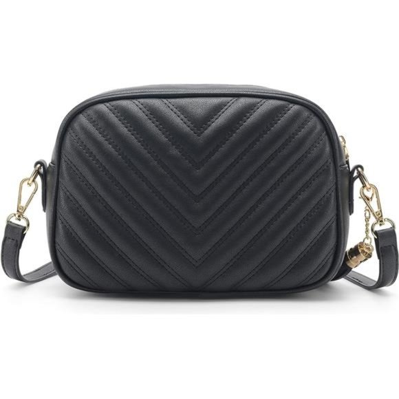 Quilted Crossbody Bag Black Lm706v - Picture 5 of 6